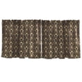 thumbnail image 7 of Yayeee Kitchen Curtains Tier Set of 2 Light Filtering 57"x24" Over Sink Window Panels, Black Floral Pattern, 7 of 7