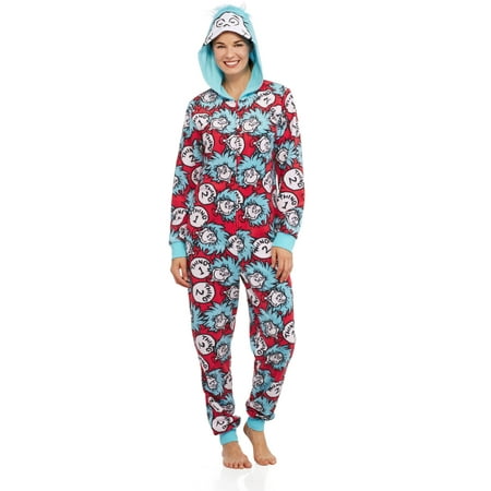 Thing 1 Thing 2 Women's and Women's Plus One Piece Pajamas - Walmart.com