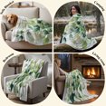 thumbnail image 4 of Flannel Throw Blanket for Couch Sofa Bed, Spring Green Leaves Soft Cozy Warm Fuzzy Blanket 30x40in, 4 of 9