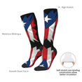 thumbnail image 5 of Women's Knee High Socks Puerto-Rico-Flag Vintage Outdoor Casual Tube Socks, 5 of 7