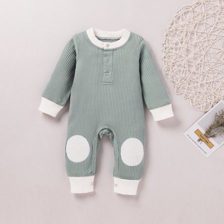 

Toddler Kids Baby Girls Solid Long Sleeve Romper Bodysuit Clothes