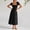 Black, variant on Women's Casual Dress Ladies Summer French Style Split Solid Color Slim Comfortable Print Dress Elegant Everyday Summer Wardrobe for White S