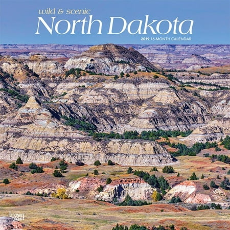 North dakota, wild & scenic 2019 12 x 12 inch monthly square wall calendar, usa united states of ame: (Best Beach In The United States 2019)