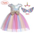 thumbnail image 1 of Vestido de unicornio para niña, vestido de baile bordado, vestidos de cumpleaños de princesa para niña, disfraces de fiesta, ropa para niños, nuevo Fivean unisex, 1 of 2