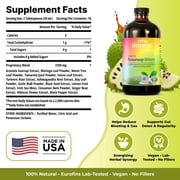 Serene Herbs - Soursop Bitters Liquid - Organic Herbal Guanabana Detox with Black Seed, Moringa & Ginger - Supports Digestive Wellness & Immune Function - 16 fl oz