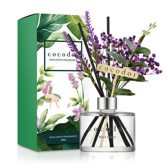 COCODOR Lavender Reed Diffuser/Black Cherry / 6.7oz(200ml) / 1 Pack/Home Decor & Office Decor, Fragrance and Gifts