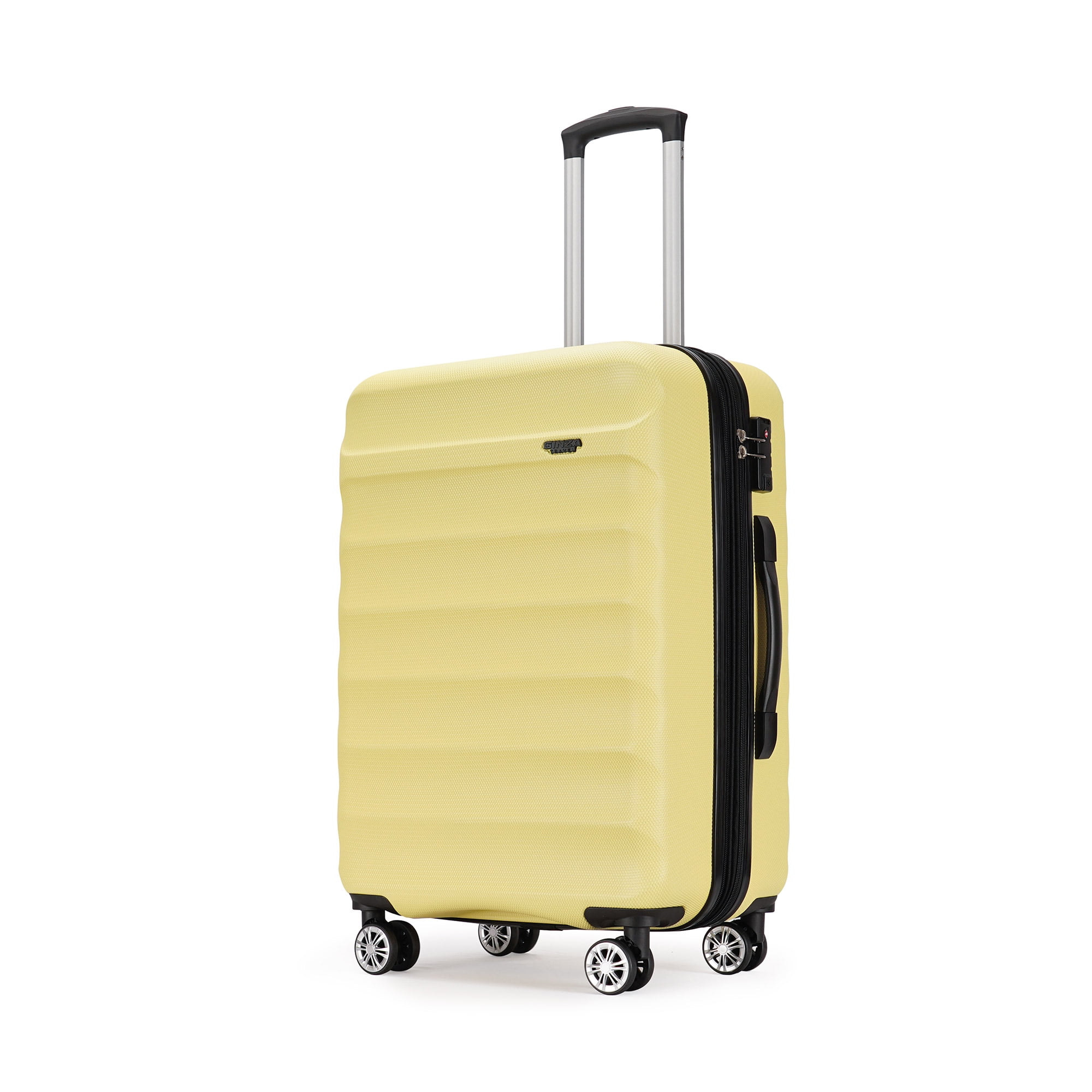 Ginza Travel 28" Hard Side Checked Luggage,Travel Suitcase with Double