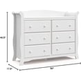 thumbnail image 3 of Storkcraft  6 Drawer Double Dresser (White) – Dresser for Kids Bedroom, Nursery Dresser Organizer, Chest of Drawers for Bedroom with 6 Drawers, Classic Design for Children’s Bedroom, 3 of 8