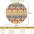 thumbnail image 3 of Geometric Diamond Yellow Pattern Round Tablecloth 60"x60", Wrinkle Resistant Wipeable Table Cover for Kitchen Dining Room Picnic Patio and Party, 3 of 6