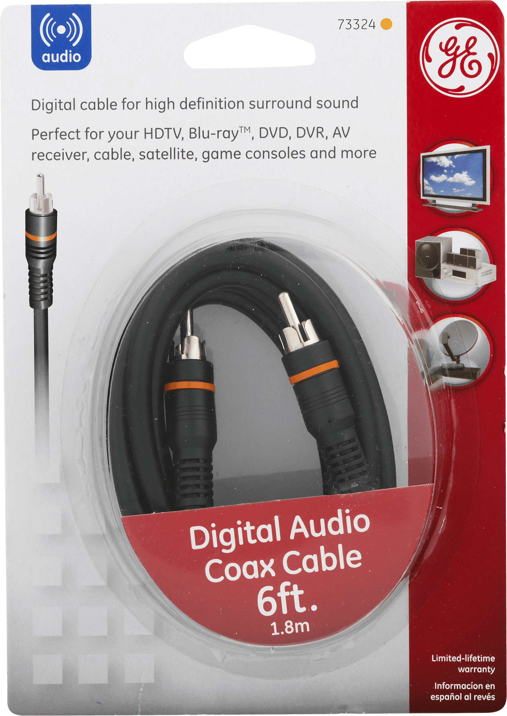 GE 6 ft. Coax Digital Audio Cable 34495 - The Home Depot