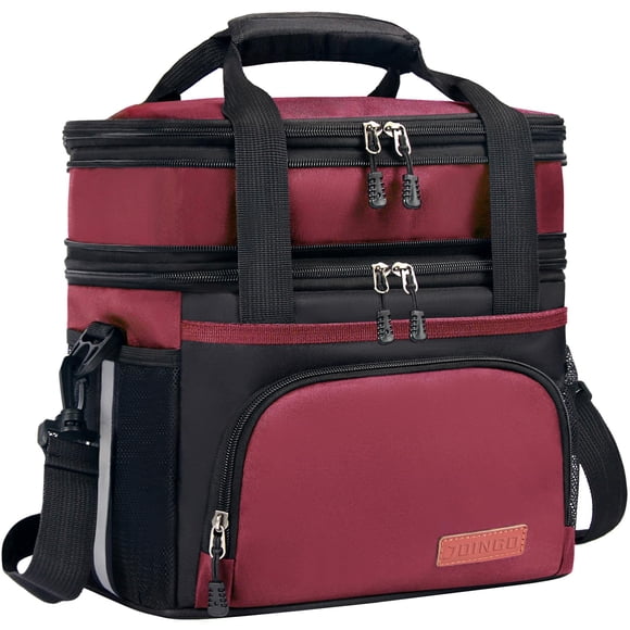 Lonchera JOINGO Grande Doble Capa Aislada Expandible Roja