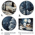 thumbnail image 3 of Designart "Winter Cottage Magic Christmas Scenery II" Landscapes Framed Wall Art - Traditional Grey Winter Landscape Entryway Framed Wall Art, 3 of 6