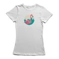 thumbnail image 1 of Cool Flamingo Circle Women's White T-shirt, 1 of 1