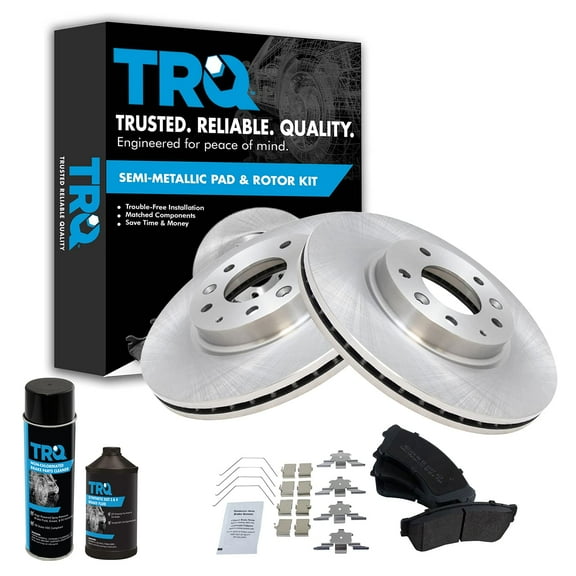 TRQ Front Disc Brake Pad & Rotor Kit w/Chemicals for Ford Mercury Mazda BKA17663