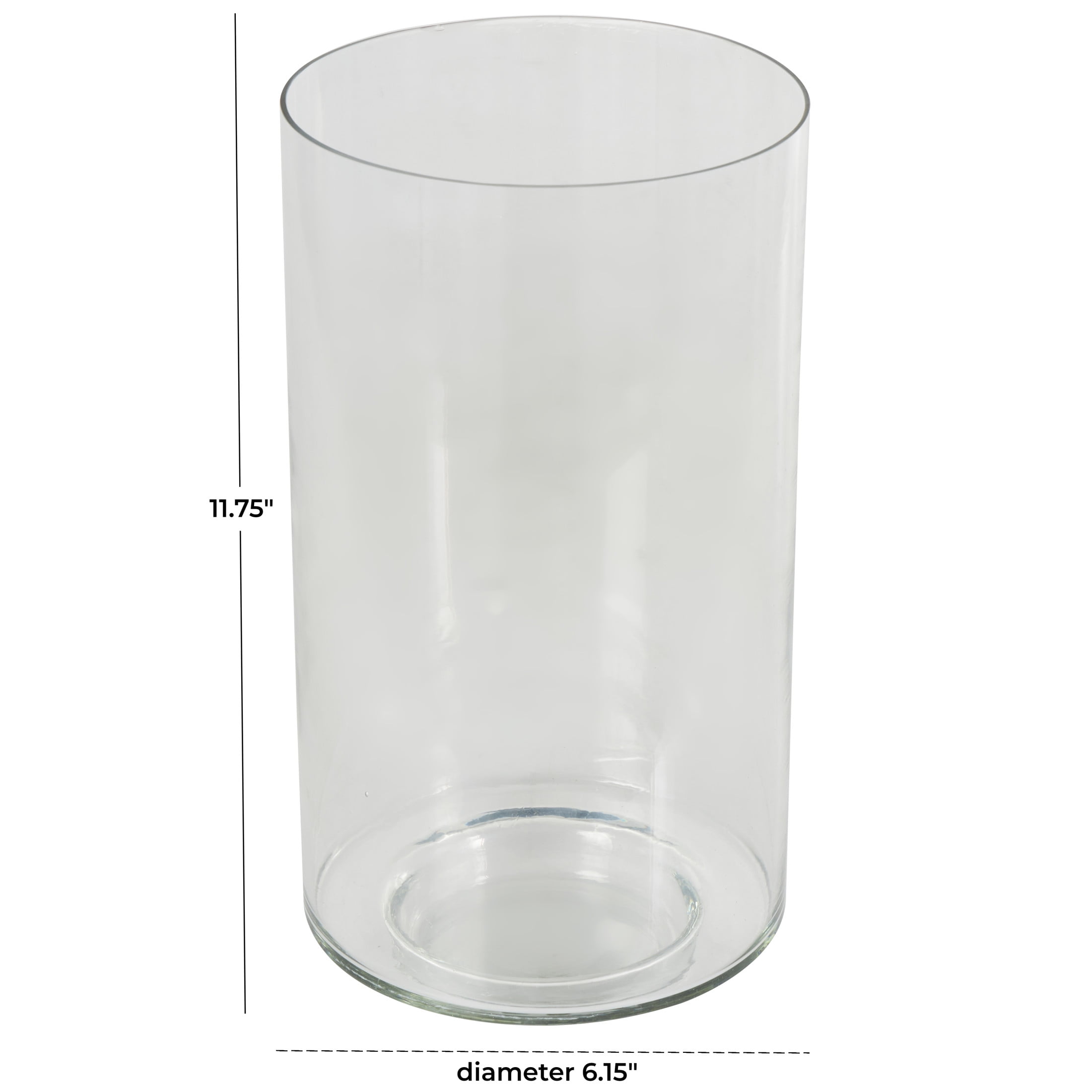 DecMode 12" Wide Glass Vase