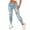 Light Blue, variant on Travel Cropped Pants Cowgirl Outfits Trendy Stretchy Baggy Jean Boyfriend Jeans for Women High Waisted Straight Leg Jeans Y2k Frayed Raw Hem Ripped Distressed Jean Ankle Denim Pants with Pockets