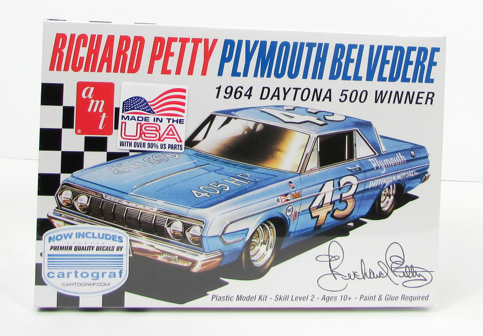 ミニカー Richard Petty 1964 Plymouth Belvedere#43 Richard Petty #43 NASCAR 1964 Plymouth Belvedere Hot Wheels