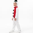thumbnail image 4 of Ruyang Kids Plush Snowman Jumpsuit Set Long Sleeve Warm Jumpsuit with Scarf Hat Toddler Boys Girls Christmas Party Outfit, 4 of 6