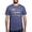 Heather Blue, variant on - Proud Army Dad White And Gold T Shirt - Mens Tri-blend T-Shirt