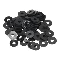 Uxcell M5 Nylon Flat Washer, 200 Pack 5mm ID 15mm OD 1mm Thick Sealing Spacer Gasket Ring, Black
