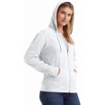 thumbnail image 3 of FUNING Women’s Slub Knit Full-Zip Hoodie, Textured Cotton Zip-Up T-Shirt Hoodie for Women, 3 of 6