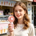 thumbnail image 6 of Portable Handheld Fan, Powerful+Durable+500mAh+ Quiet , Mini Table Fans with USB Rechargeable Battery Operated Cooling Accessories for Personal Use, Travel, 6 of 8