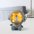 thumbnail image 3 of Estatua creativa de , luz nocturna, modelo de personaje bonito, adornos de caja de dinero, regalos para niños y niñas, decoración de escrito gris plata Macarena Estatua de astronauta de resina, 3 of 8