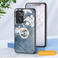 thumbnail image 4 of Compatible with OnePlus Nord CE2 5G Case with Stand Diamond Glitter Ring Kickstand Flower Floral Pattern Design Women Slim Protective Slim Phone Case Soft Cover for OnePlus Nord CE2 5G,Flower#5, 4 of 5