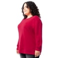 thumbnail image 4 of Terra & Sky Women's Plus Size Fleece Sweatshirt, Available in 1,2, and 3- Packs, Size 0X-4X, 4 of 12