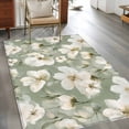 thumbnail image 2 of Vintage Magnolia 4x6 Area Rugs for Living Room, White Blooming Floral Watercolor Green Non Slip Floor Mat Washable Low-Profile Indoor Carpet for Bedroom, Dining Room, Bathroom, 2 of 9