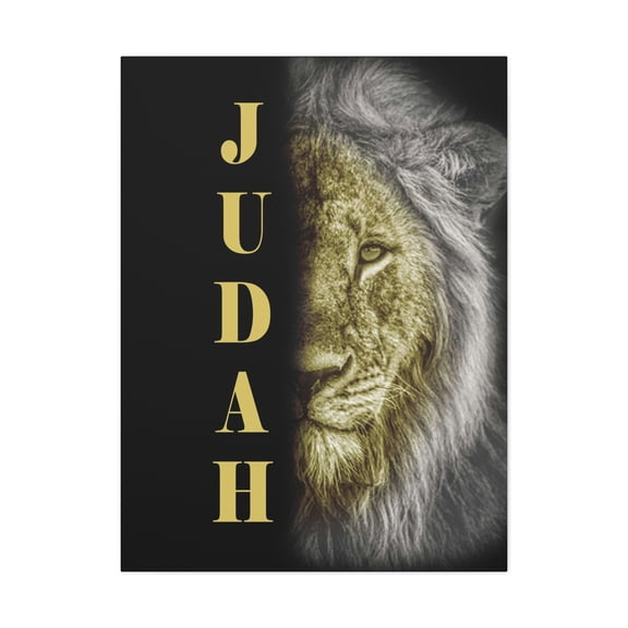 Scripture Walls Lion of Judah Half Face Revelation 5:5 Bible Verse Canvas Christian Wall Art Ready to Hang Unframed
