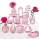 thumbnail image 1 of Juego de 12 jarrones PHUNTTEK de cristal rosa para centros de mesa de boda, 1 of 7