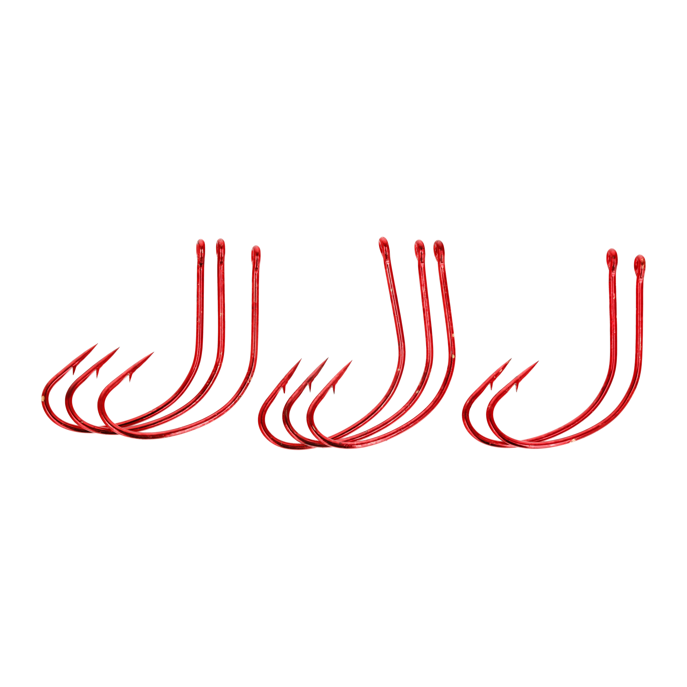 Lazer Sharp L141RGH-4/0 Kahle Offset Hook, Red, Size 4/0, 8 Pack