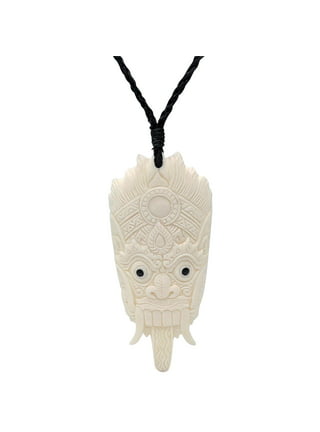 81stgeneration Hand Carved Bone and Wood Hei Matau Pendant Necklace - Fish  Hook Bone Necklace - Maori Style Handmade Necklaces for Women - Surfer
