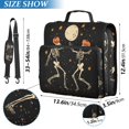 thumbnail image 2 of FORMRS Zipper Binder with Shoulder Strap 2-inch Ring 500 Sheet Capacity File Bag, Black Halloween Dancing, 2 of 5