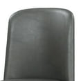 thumbnail image 2 of Leatherette Dining Chair with Splayed Wooden Legs, Set of 2, Gray, 2 of 5