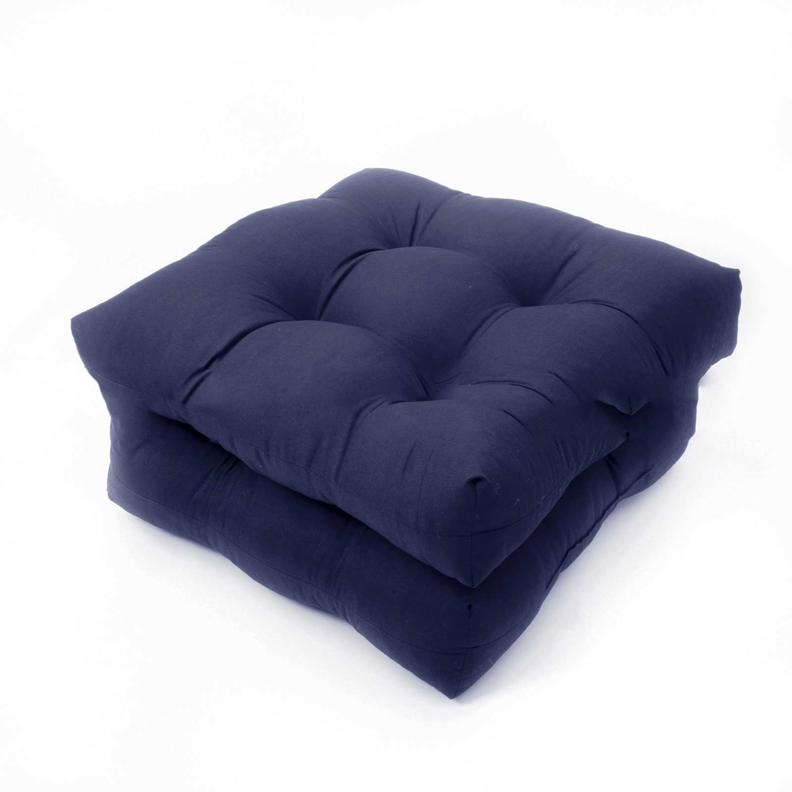 Hvmvliv Rocking Chair Cushion 53x53cm, Highly Elastic for Garden Benches Rattan Chairs, 2 Pack Plush Cushion Blue