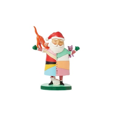 Izzy and Oliver Crazy Cat Santa Christmas Figurine 6.9in H