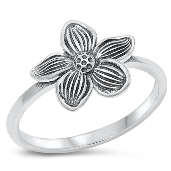 Buttercup Flower Justice Peace Ring .925 Sterling Silver Band Jewelry Female Male Unisex Size 4
