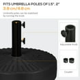 thumbnail image 4 of Outsunny Fillable Umbrella Base for 1.5"-2" Pole, Umbrella Stand, Black, 4 of 10