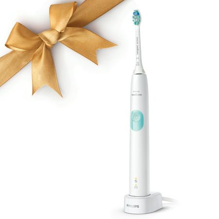 Philips Sonicare ProtectiveClean 4100 Plaque Control, Rechargeable electric toothbrush with pressure sensor, White Mint (Best Rated Electric Toothbrush 2019)