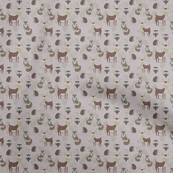 oneOone Cotton Cambric Pink Salmon Fabric Autumn Sewing Material Print Fabric By The Yard 42 Inch Wide