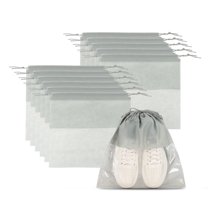 Uxcell Shoe Bags for Travel, Dustproof Drawstring Bags for Shoes and Accessories Gray 14"