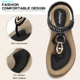 thumbnail image 7 of Littleplum Womens Elegant Rhinestone Sandals Comfortable Arch Support Summer Breathable Sanadals for Women,Black,Size 10, 7 of 7
