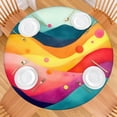 thumbnail image 2 of Colorful Tie Dye Mountain Pattern Round Fitted Tablecloth with Elastic Edge,Dining Table Cover Waterproof,Outdoor Round Tablecloth for Camping,Dining,Indoor and Outdoor, 2 of 7