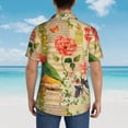thumbnail image 4 of Pofeuu Vintage Bird Print Hawaiian Shirt for Men Sleeves Casual Button Down Summer Beach Dress Shirts T-Shirts,X-Large, 4 of 7