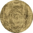 thumbnail image 1 of Ahgly Company Indoor Round Abstract Brown Modern Area Rugs, 3' Round, 1 of 4