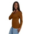 thumbnail image 5 of Hanes Originals Women’s Lightweight V-Neck Cotton Tee with Long Sleeves, Sizes XS-XXL, 5 of 8