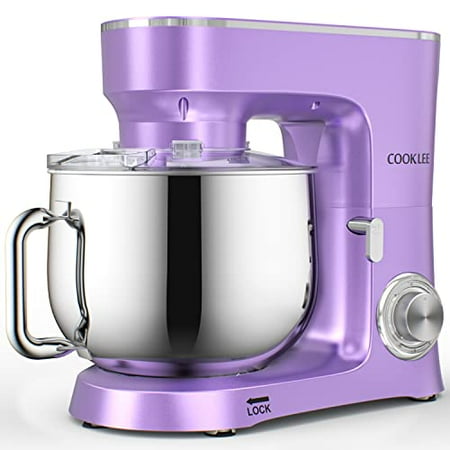 

COOKLEE 9.5 Qt. 660W 10-Speed Stand Mixer w/ Dish Washer Safe Accessories SM-1551 Lavender