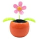 thumbnail image 1 of Lindo juguete solar con forma de flor que se balancea para decorar el tablero del auto. Naranja, 1 of 9